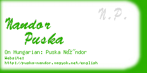 nandor puska business card